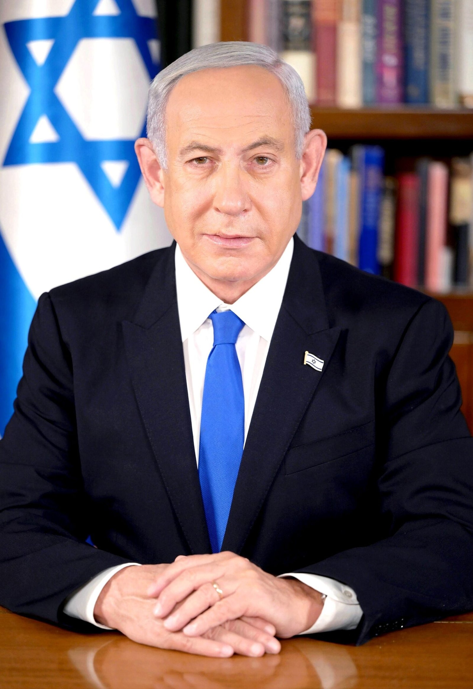 Retrato oficial del primer ministro de Israel, Benjamín Netanyahu.