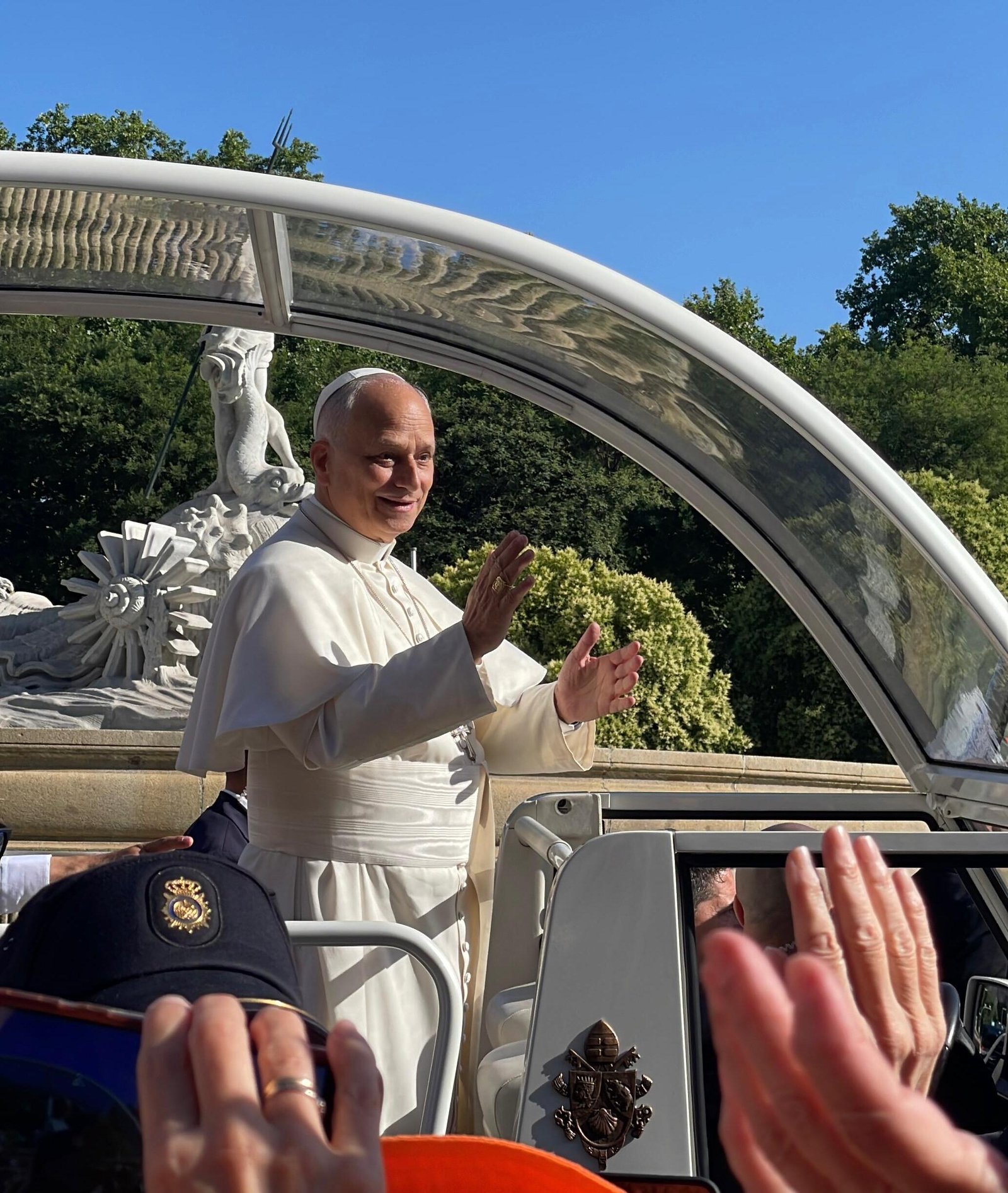 El papa León XIV durante un acto público en Roma