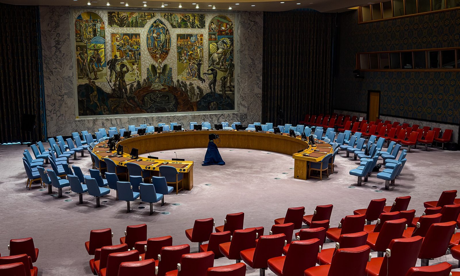 Sala del Consejo de Seguridad de las Naciones Unidas en Nueva York.