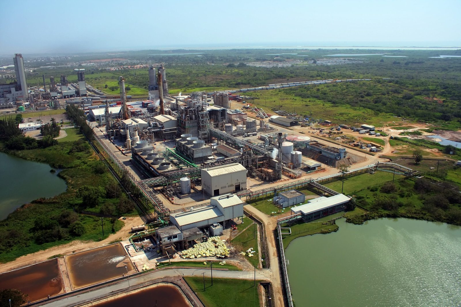 Vista aérea del Parque Industrial Altamira, en Tamaulipas